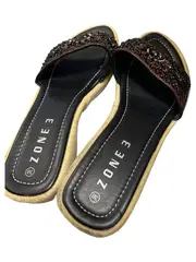 Vorschaubild 2 von Damen Pantoletten Keilabsatz Gr. 38 Schwarz Strass Perlen Elegant