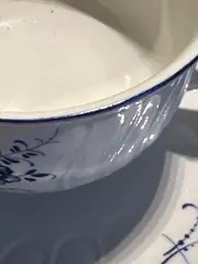 Vorschaubild 2 von Vieux Luxembourg Tasse Untertasse Porzellan Weiß Blumen 6cm