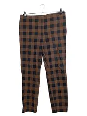 Vorschaubild 1 von Damen Stoffhose Gr. 44 Kariert Braun Casual Hose