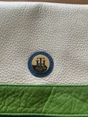 Vorschaubild 3 von Damen Clutch Geldbörse Leder Grün Blau Weiß