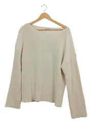 Vorschaubild 1 von Pullover Herren Gr. M Beige Strick Oversized Basic Langarm