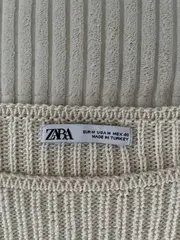 Vorschaubild 2 von Pullover Herren Gr. M Beige Strick Oversized Basic Langarm