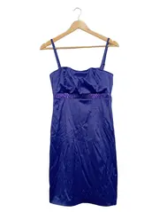 Vorschaubild 1 von Collection Damen Cocktailkleid Gr. 34/XS Lila Satin Pailletten Festlich