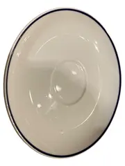 Vorschaubild 1 von Untertasse Porzellan weiß blauer Rand Made in Germany 15 cm