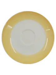 Vorschaubild 1 von Untertasse Unterteller Porzellan Gelb Weiß 12cm Premium