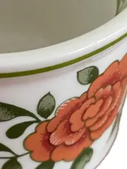 Vorschaubild 2 von Dekoschale Keramik Weiß Blumenmuster 6x4,5cm Klassisch