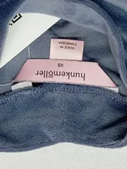 Vorschaubild 3 von HUNKEMÖLLER Damen Pullover Samt Blau Gr. 32;XS Langarm Rollkragen Casual