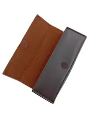 Vorschaubild 2 von Orange Brillenetui Etui Braun Leder Magnetverschluss