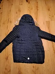 Vorschaubild 5 von Steppjacke Mädchen Gr. 164 Winterjacke Kapuze Fellkragen Blau