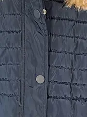 Vorschaubild 3 von Steppjacke Mädchen Gr. 164 Winterjacke Kapuze Fellkragen Blau