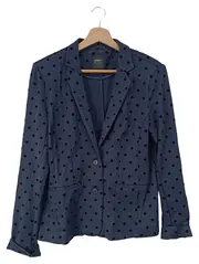 Vorschaubild 1 von Damen Blazer Gr. 40/L Blau Punkte Modern Casual Viskose