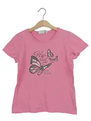 Vorschaubild 1 von Mädchen T-Shirt Schmetterlingsprint Pink Gr. 140/146 Baumwolle