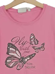 Vorschaubild 2 von Mädchen T-Shirt Schmetterlingsprint Pink Gr. 140/146 Baumwolle