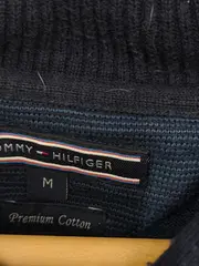 Vorschaubild 6 von Herren Pullover Schalkragen Blau Meliert Gr. M Baumwolle