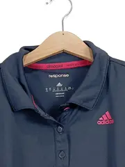 Vorschaubild 2 von Kinder Poloshirt Grau Gr. 128 Kurzarm Sportlich Uni Logo Streifen