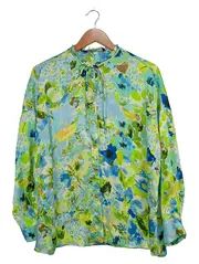 Vorschaubild 1 von Damen Bluse S Mehrfarbig Blumenmuster Romantisch Langarm