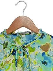 Vorschaubild 2 von Damen Bluse S Mehrfarbig Blumenmuster Romantisch Langarm