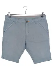Vorschaubild 1 von Herren Shorts Blau Strukturmuster Casual Gr. W32/48/M