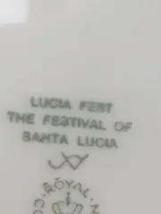 Vorschaubild 6 von 1991 Weihnachtsteller Lucia Fest Sammelteller Porzellan Blau