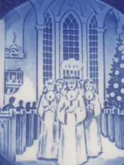 Vorschaubild 2 von 1991 Weihnachtsteller Lucia Fest Sammelteller Porzellan Blau