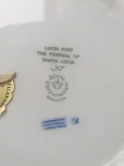 Vorschaubild 4 von 1991 Weihnachtsteller Lucia Fest Sammelteller Porzellan Blau