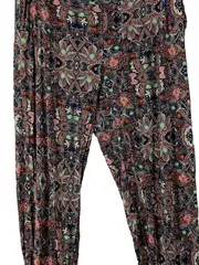 Vorschaubild 6 von Damen Stoffhose Gr. 40 Paisley Boho Viskose Mehrfarbig