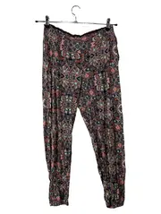 Vorschaubild 1 von Damen Stoffhose Gr. 40 Paisley Boho Viskose Mehrfarbig