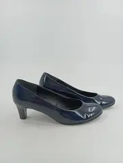Vorschaubild 2 von Damen Pumps Gr. 39 Blau Elegant Lack Optik