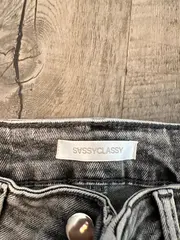 Vorschaubild 5 von Damen Jeans Hose Wide Fit Grau Gr. S Casual