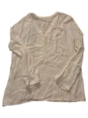 Vorschaubild 2 von Damen Bluse Langarm V-Ausschnitt Weiß Gr. 40 Basic Viskose