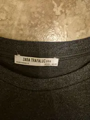 Vorschaubild 2 von Trafaluc Damen Kleid Gr. L Grau Meliert Asymmetrisch Ärmellos