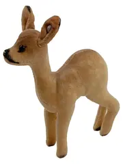 Vorschaubild 2 von Reh Figur Vintage Kuscheltier Beige mit Knopf im Ohr