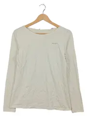 Vorschaubild 1 von Damen Langarmshirt Gr. M Beige Baumwolle Basic Shirt
