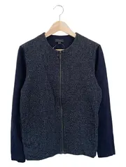 Vorschaubild 1 von Damen Sweatjacke Gr. 36/S Blau Minimalistisch Reißverschluss