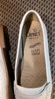 Vorschaubild 2 von Loafer Slipper Damen Leder Lochmuster Weiß Gr. 39 Klassisch Alltag