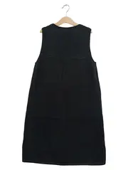Vorschaubild 2 von Damen Freizeitkleid Gr. 38/M Schwarz Baumwolle ärmellos Casual
