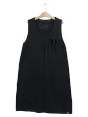 Vorschaubild 1 von Damen Freizeitkleid Gr. 38/M Schwarz Baumwolle ärmellos Casual