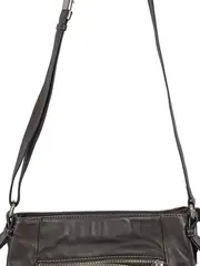 Vorschaubild 2 von Damen Umhängetasche Leder Schwarz Schultertasche Casual