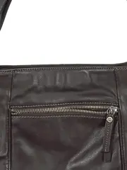 Vorschaubild 3 von Damen Umhängetasche Leder Schwarz Schultertasche Casual