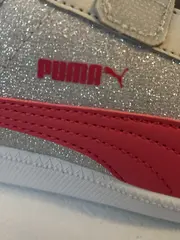 Vorschaubild 4 von Kinder Sneaker low Mädchen Gr. 34 Silber Glitzer Klettverschluss