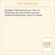 Vorschaubild 3 von Holz Steckpuzzle Zahlen Lernspiel Kinder Motorik Pädagogisch 10 Teile