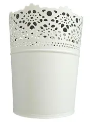 Vorschaubild 1 von SKURAR Hängetopf Blumentopf Metall Weiß Modern Ø13cm H15cm