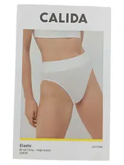 Vorschaubild 2 von Damen Slip High Waist Gr. M Weiß Baumwolle Basic