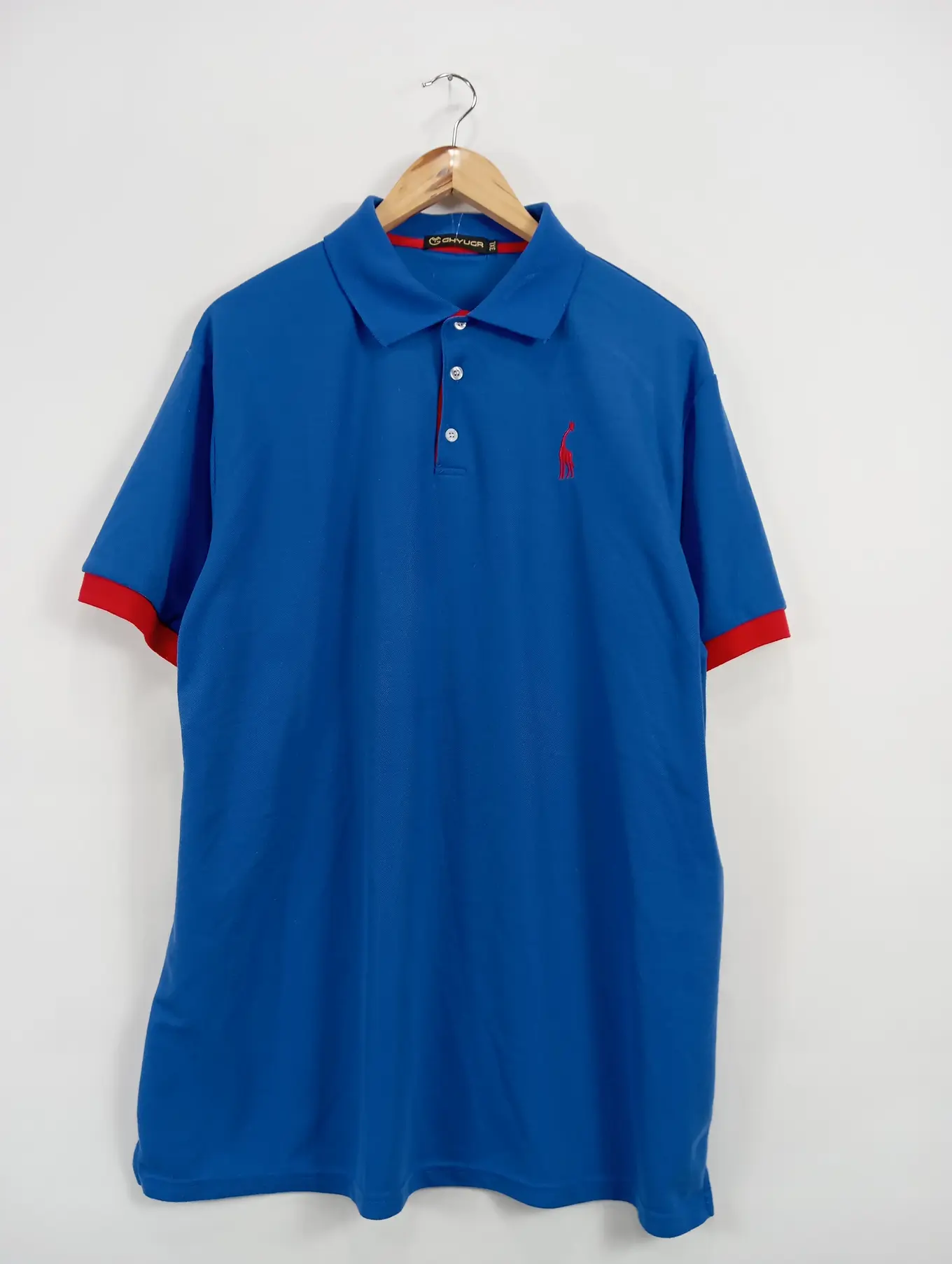 GHYUGR Herren Poloshirt Blau 3XL Kurzarm Casual