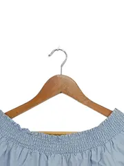 Vorschaubild 2 von Damen Bluse Off-Shoulder 38/M Blau Casual Lochmuster