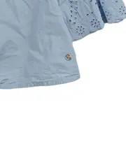 Vorschaubild 3 von Damen Bluse Off-Shoulder 38/M Blau Casual Lochmuster