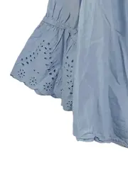 Vorschaubild 4 von Damen Bluse Off-Shoulder 38/M Blau Casual Lochmuster