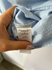 Vorschaubild 5 von Damen Bluse Off-Shoulder 38/M Blau Casual Lochmuster