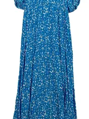 Vorschaubild 3 von Damen Maxikleid Blumenmuster Blau Gr. 36;S