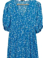 Vorschaubild 2 von Damen Maxikleid Blumenmuster Blau Gr. 36;S